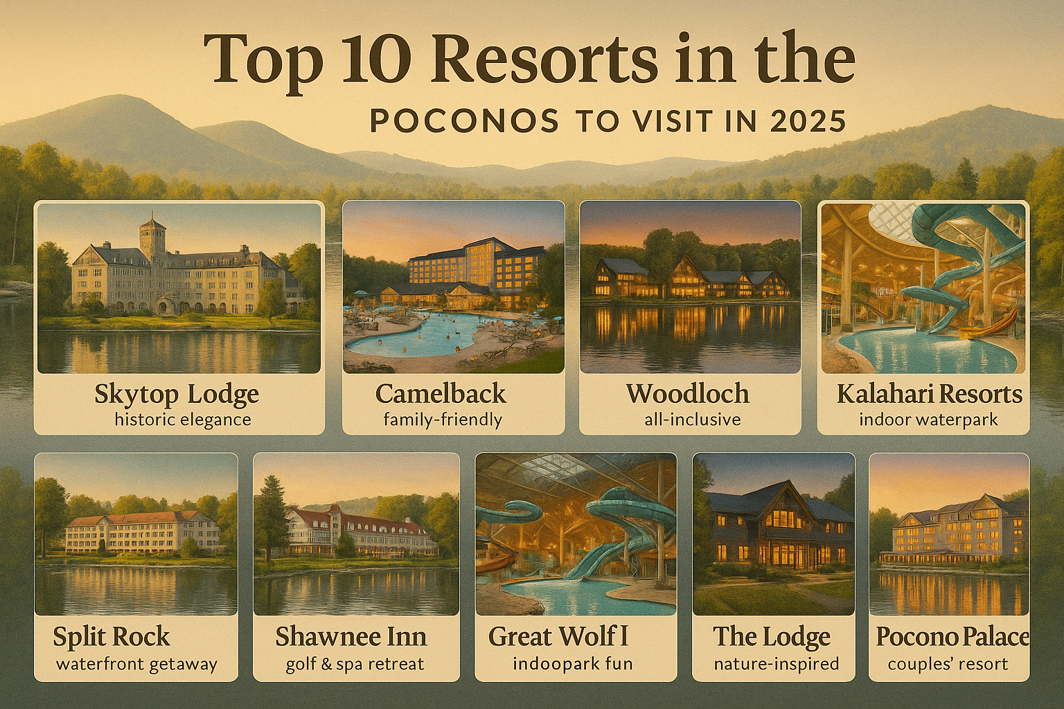 Top 10 Resorts in the Poconos to Visit in 2025