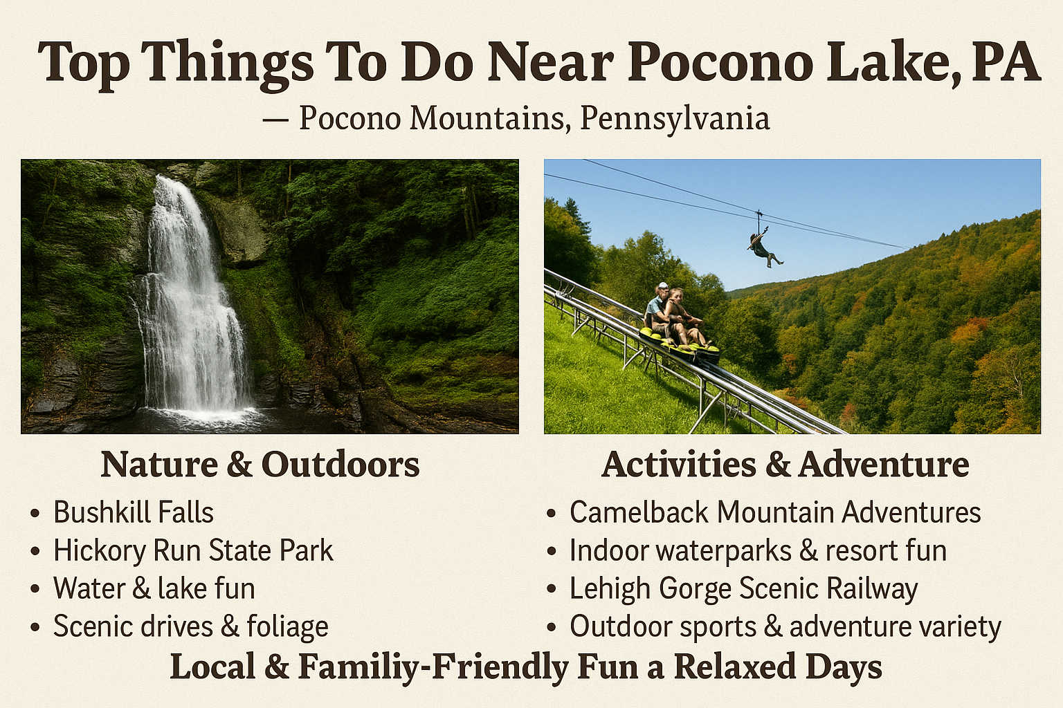 Top Things To Do Near Pocono Lake, PA